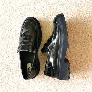 Zara platform loafers